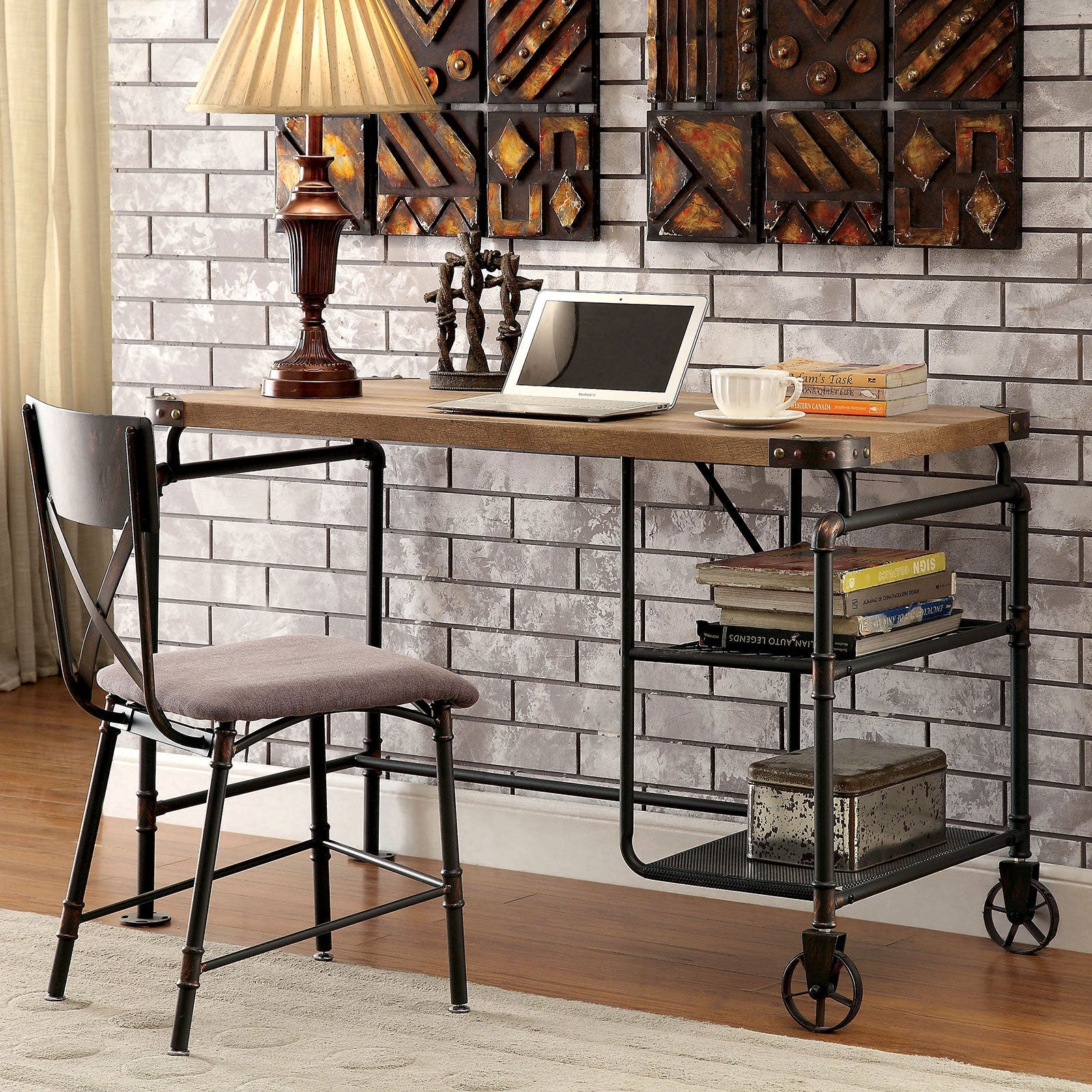 Olga Antique Black Desk – Luna Furniture