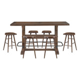 Oliver Brown 7-Piece Pub Height Dining Set from Homelegance - Luna Furniture