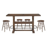 Oliver Brown Pub Height Dining Set from Homelegance - Luna Furniture