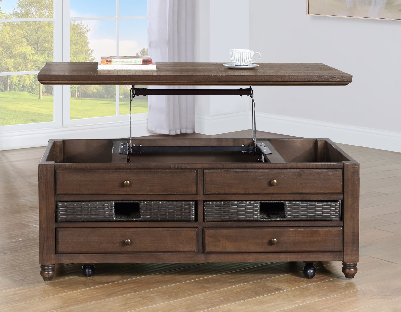 Oliver Lift-Top Cocktail Table with Casters – Luna Furniture