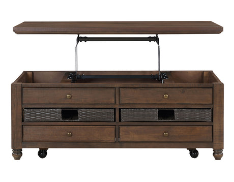 Oliver Lift-Top Cocktail Table with Casters from Steve Silver - Luna Furniture