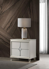 Olivia Pearl White 2-Drawer Nightstand from Coaster - Luna Furniture