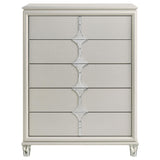 Olivia Pearl White 5-Drawer Bedroom Chest from Coaster - Luna Furniture