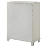 Olivia Pearl White 5-Drawer Bedroom Chest from Coaster - Luna Furniture