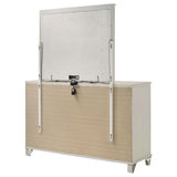Olivia Pearl White 6-Drawer Dresser and LED Mirror from Coaster - Luna Furniture