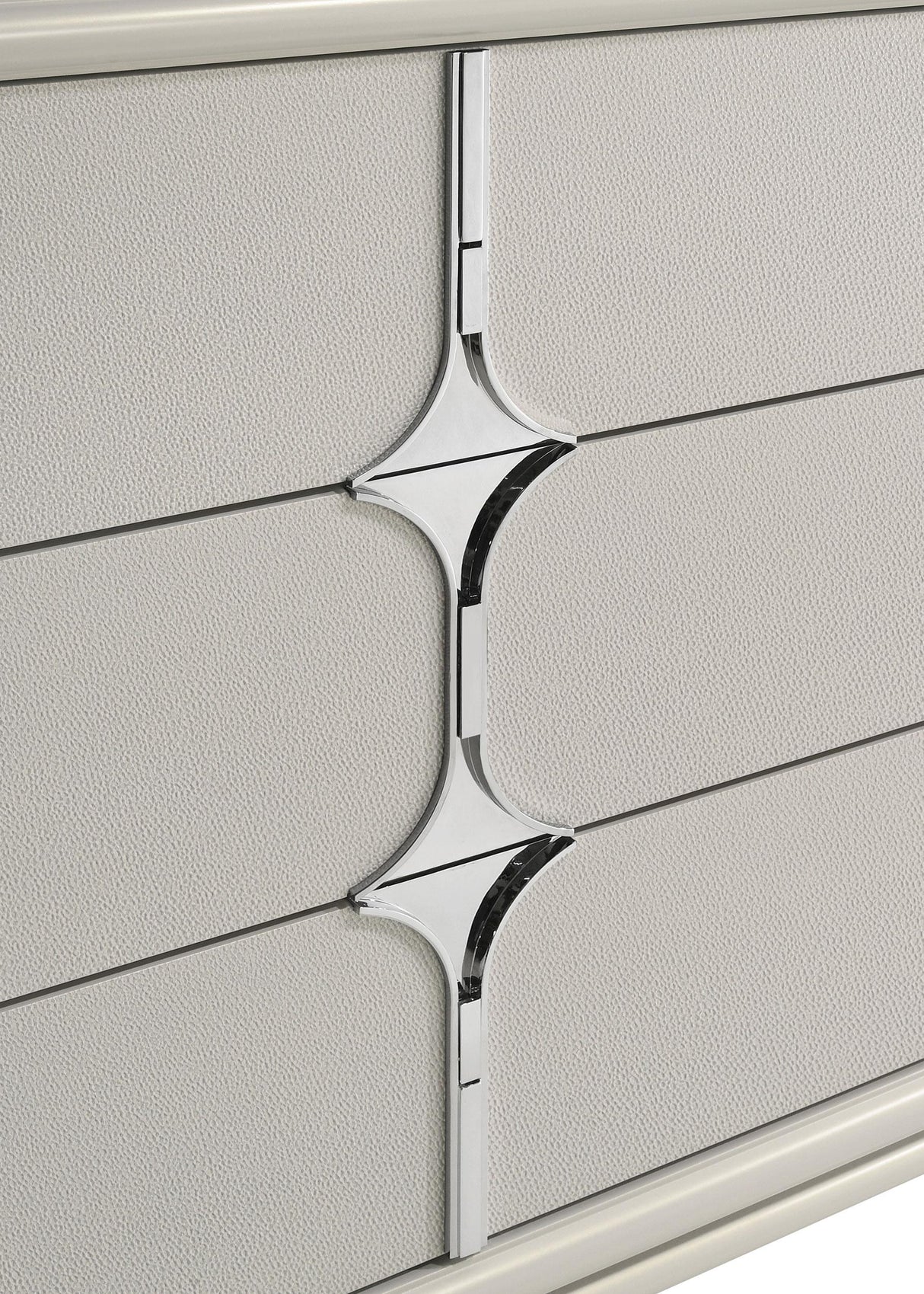 Olivia Pearl White 6-Drawer Dresser and LED Mirror from Coaster - Luna Furniture