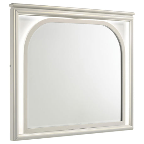 Olivia Pearl White LED Dresser Mirror (Mirror Only) from Coaster - Luna Furniture