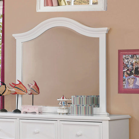 Olivia White Mirror (Mirror Only) from Furniture of America - Luna Furniture