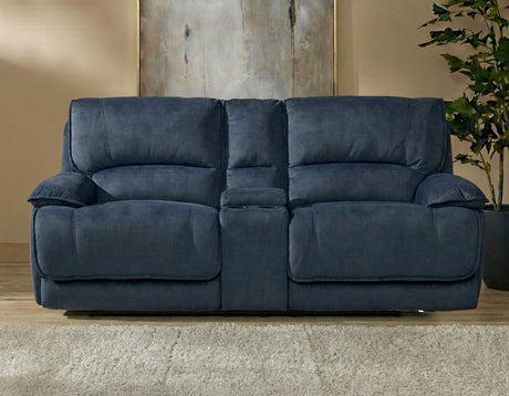 Olsen 3-Piece Dual-Power Reclining Set, Indigo – Sofa, Loveseat, Recliner from Steve Silver - Luna Furniture