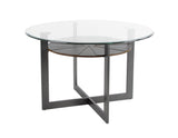 Olson 48 inch Round Glass Top Dining Table from Steve Silver - Luna Furniture