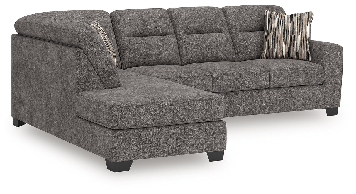 Olten Graphite 2-Piece LAF Sectional from Ashley - Luna Furniture