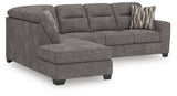 Olten Graphite 2-Piece LAF Sectional from Ashley - Luna Furniture