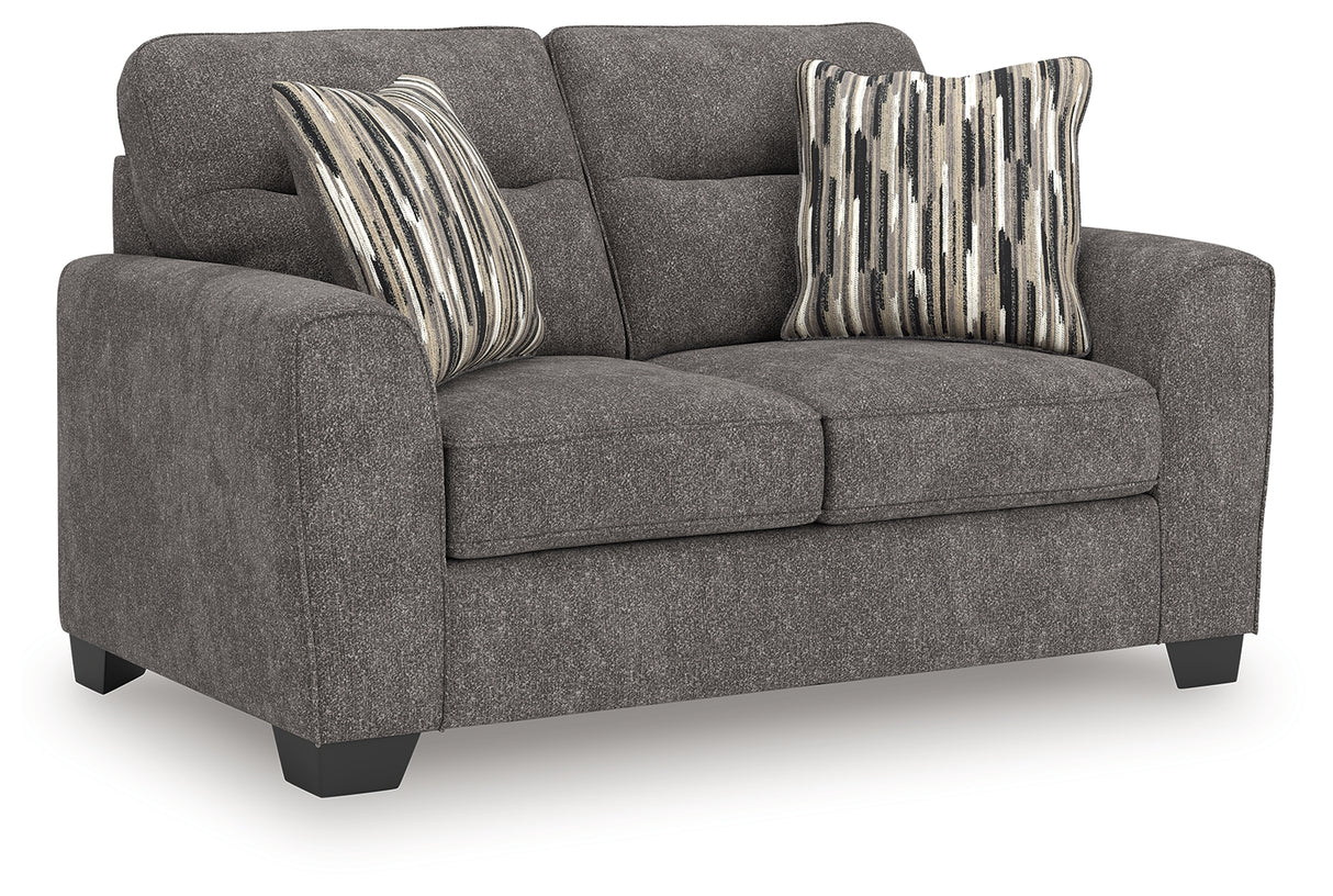Olten Graphite Loveseat from Ashley - Luna Furniture