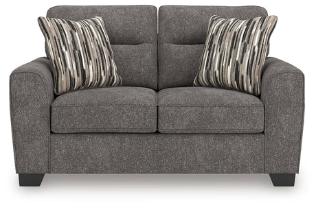 Olten Graphite Loveseat from Ashley - Luna Furniture