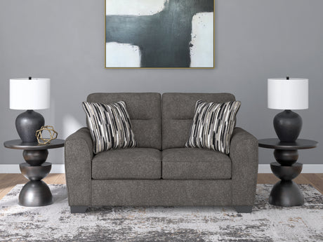 Olten Graphite Loveseat from Ashley - Luna Furniture