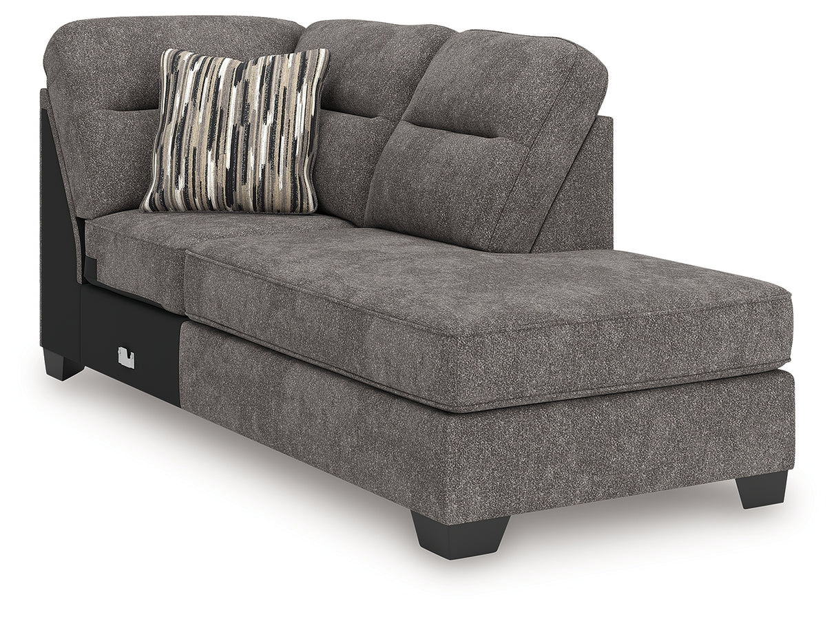 Olten Graphite Right-Arm Facing Corner Chaise from Ashley - Luna Furniture
