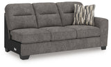 Olten Graphite Right-Arm Facing Sofa from Ashley - Luna Furniture