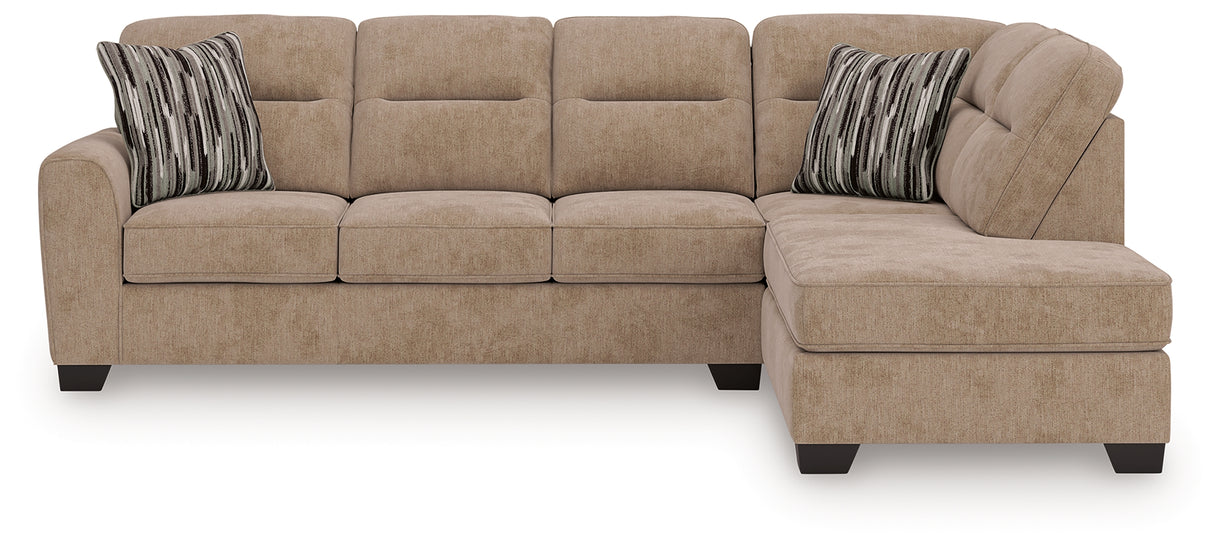 Olten Mocha 2-Piece RAF Sectional from Ashley - Luna Furniture