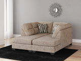 Olten Mocha 2-Piece Super Chaise from Ashley - Luna Furniture