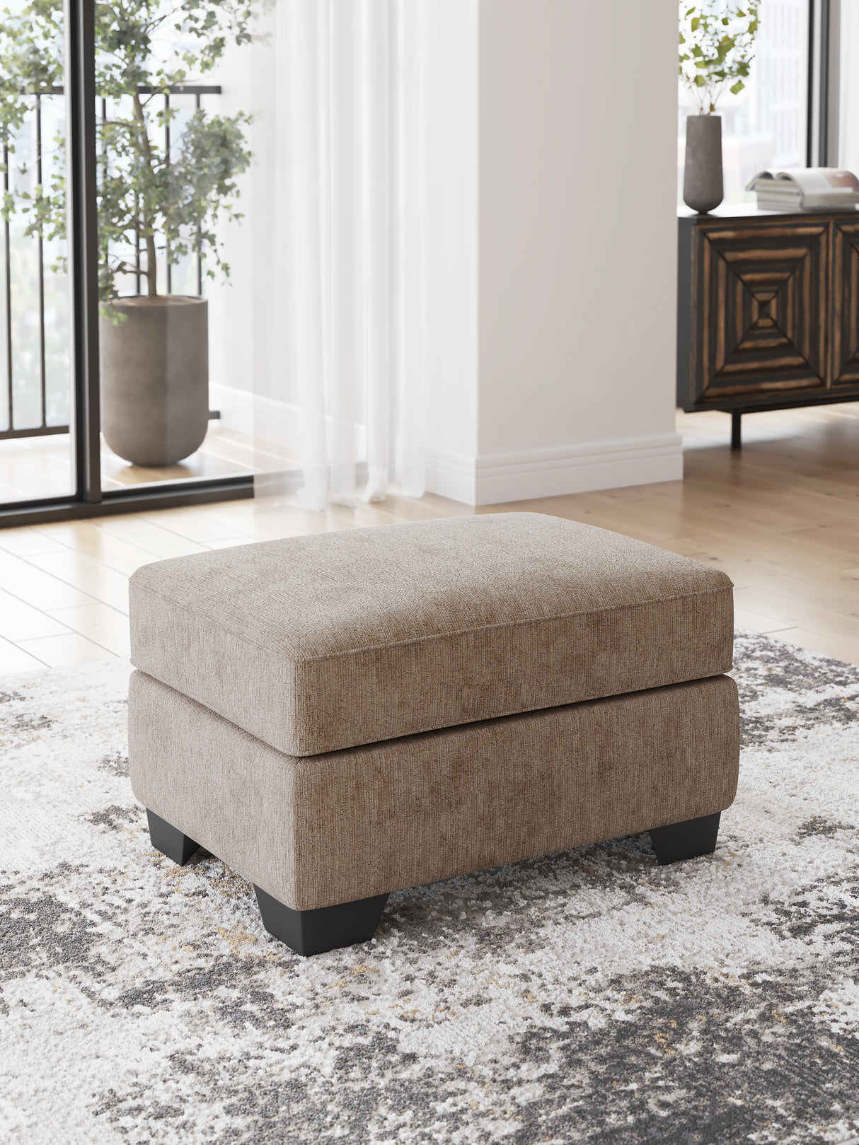 Olten Mocha Ottoman from Ashley - Luna Furniture