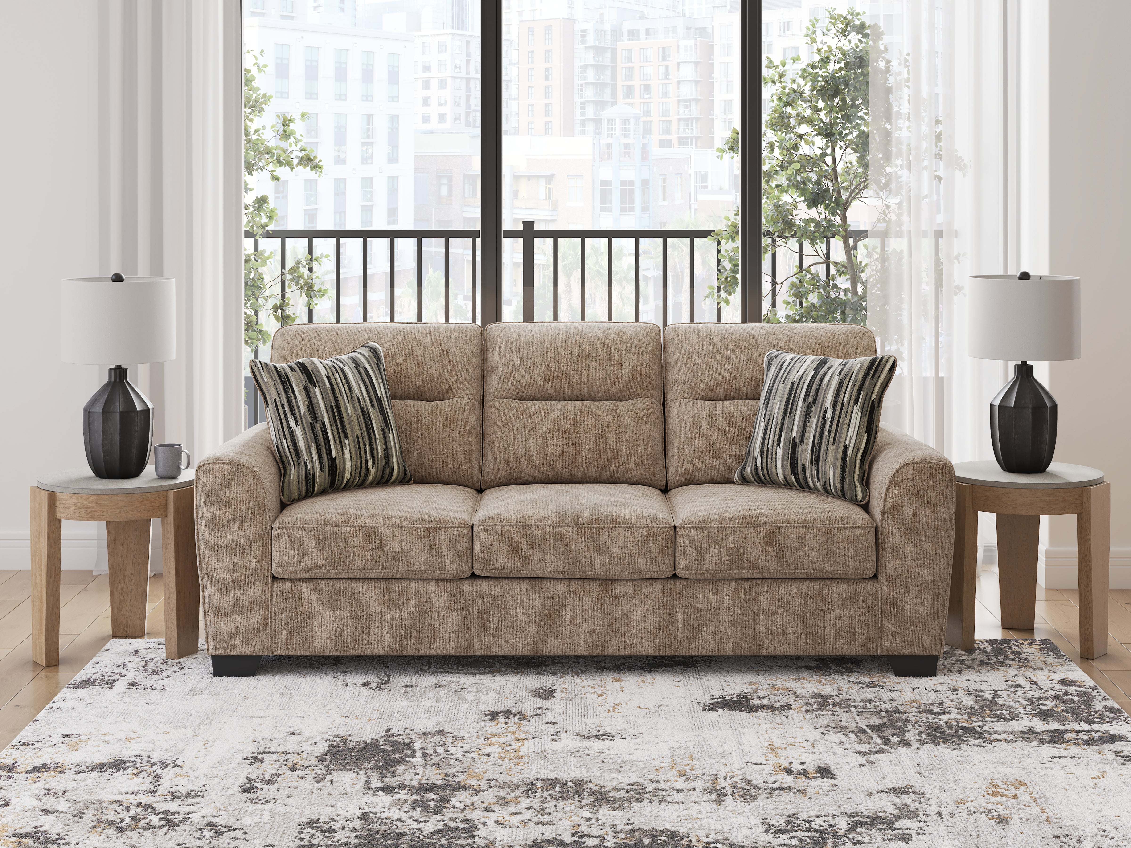 Ashley Olten Mocha Sofa – Luna Furniture