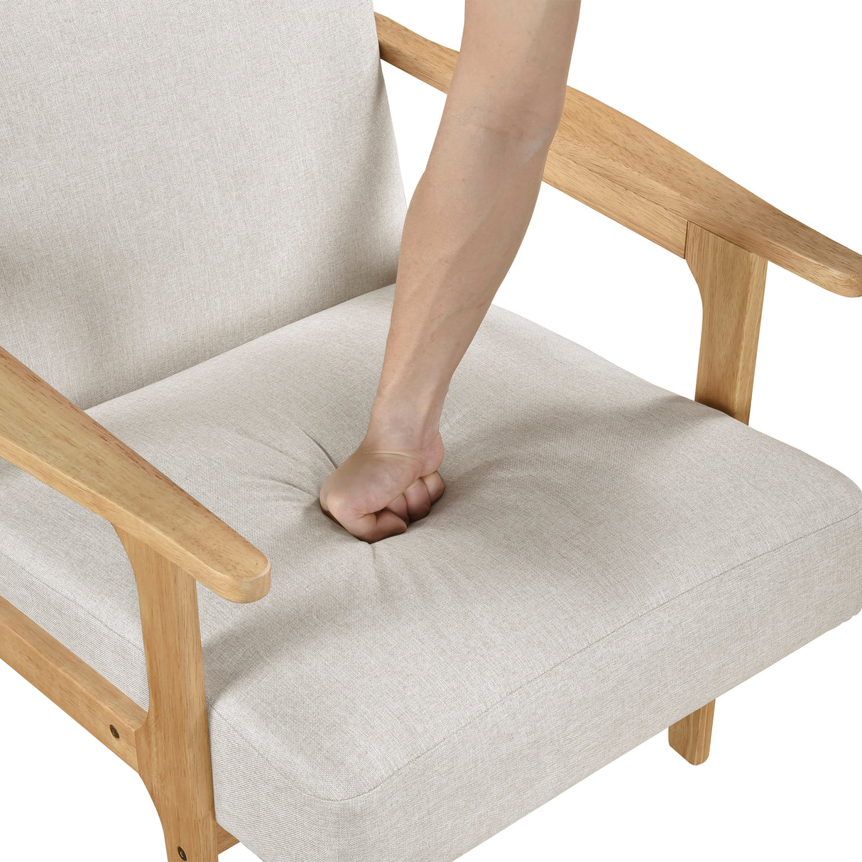 Omara Natural Beige Accent Chair from Homelegance - Luna Furniture