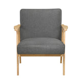 Omara Natural Dark Gray Accent Chair from Homelegance - Luna Furniture