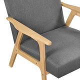 Omara Natural Dark Gray Accent Chair from Homelegance - Luna Furniture