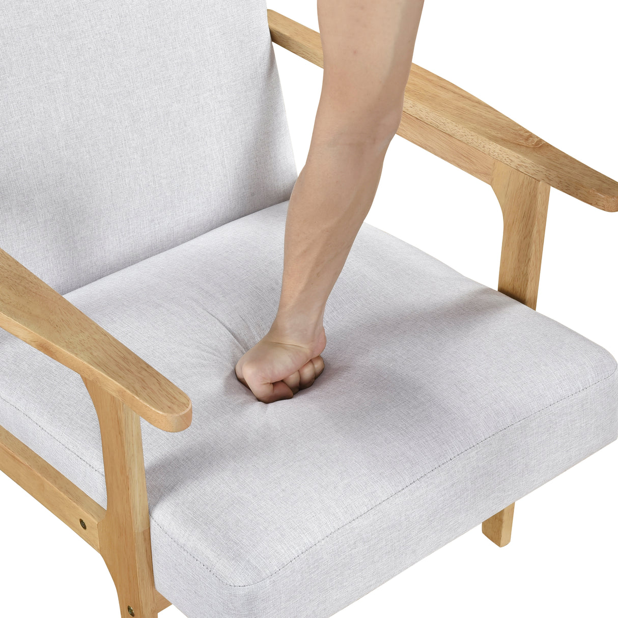 Omara Natural Gray Accent Chair from Homelegance - Luna Furniture