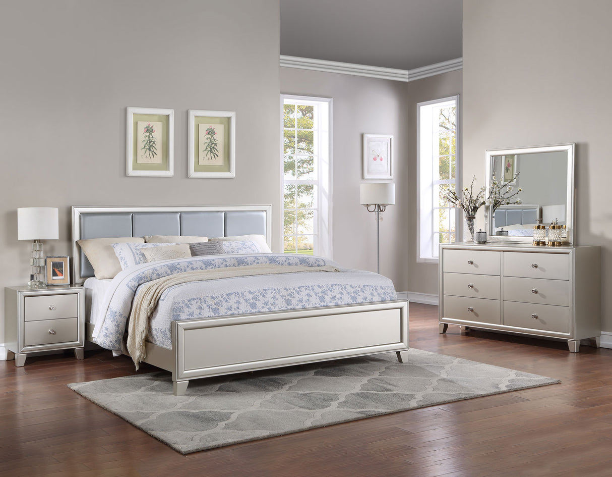 Omni 4-Piece Queen Bedroom Set(Queen Bed, Nightstand, Dresser/Mirror) Luna Furniture Omni 4-Piece Queen Bedroom Set(Queen Bed, Nightstand, Dresser/Mirror) Luna Furniture