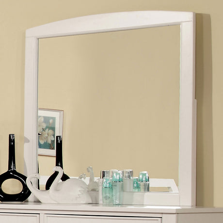 Omnus White Mirror (Mirror Only) from Furniture of America - Luna Furniture