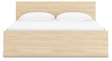 Onita Natural Queen Panel Platform Bed with 2 Side Storage from Ashley - Luna Furniture