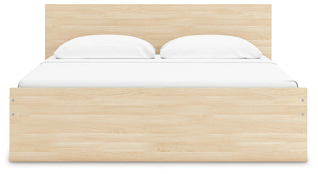 Onita Natural Queen Panel Platform Bed with 2 Side Storage from Ashley - Luna Furniture