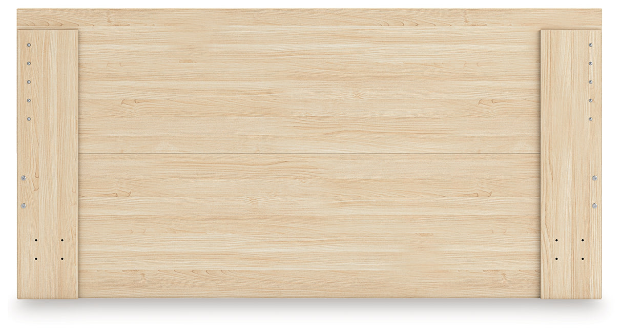 Onita Natural Queen Panel Platform Bed with 2 Side Storage from Ashley - Luna Furniture