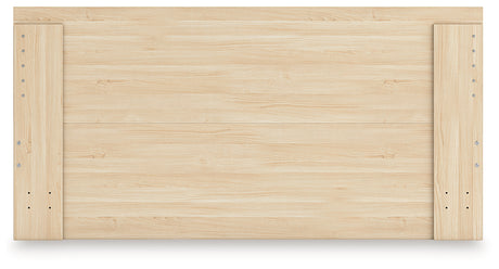 Onita Natural Queen Panel Platform Bed with 2 Side Storage from Ashley - Luna Furniture