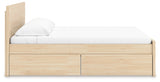 Onita Natural Queen Panel Platform Bed with 2 Side Storage from Ashley - Luna Furniture