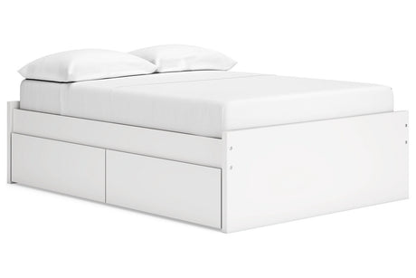 Onita White Full Storage Platform Base Bed with 2 Drawers from Ashley - Luna Furniture