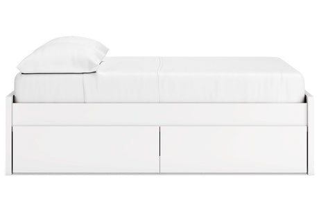 Onita White Full Storage Platform Base Bed with 2 Drawers from Ashley - Luna Furniture