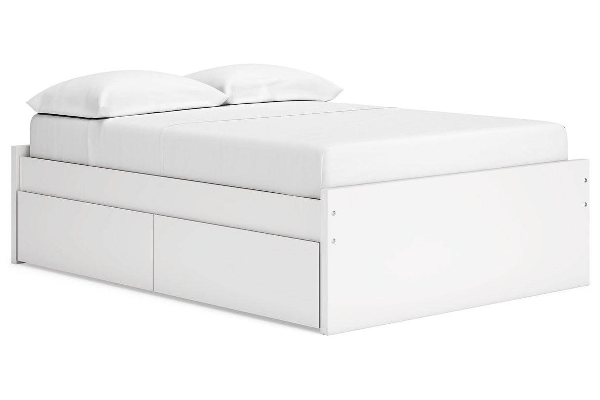 Onita White Full Storage Platform Base Bed with 4 Drawers from Ashley - Luna Furniture