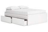 Onita White Full Storage Platform Base Bed with 4 Drawers from Ashley - Luna Furniture