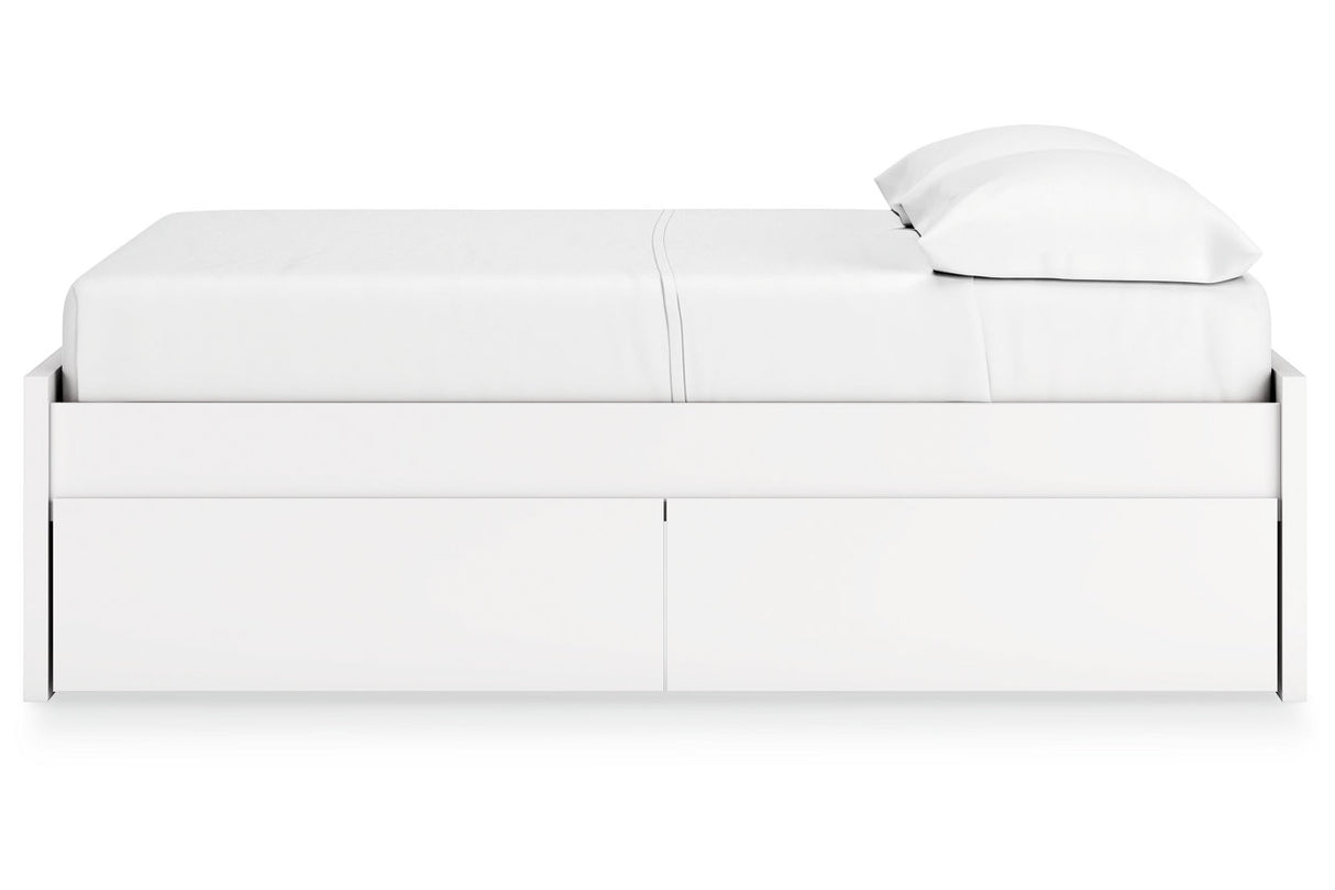 Onita White Full Storage Platform Base Bed with 4 Drawers from Ashley - Luna Furniture
