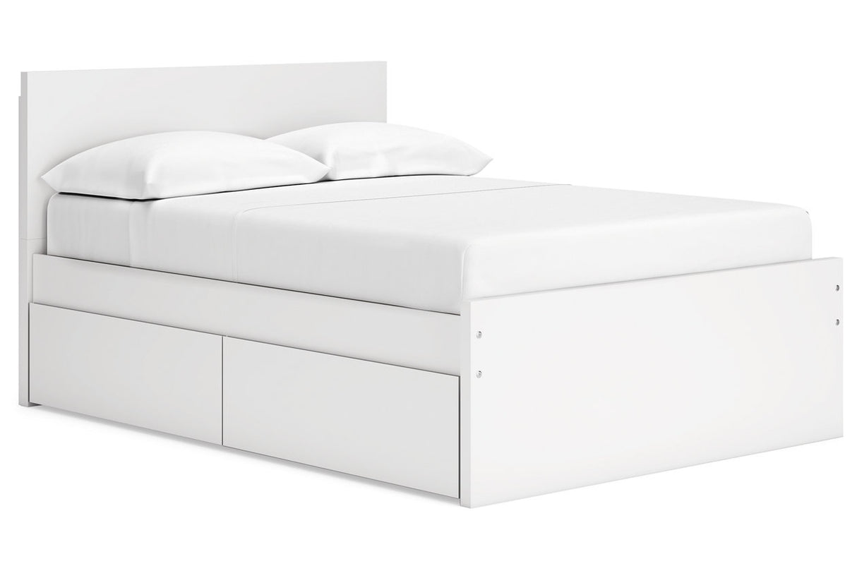 Onita White Full Storage Platform Bed with 2 Drawers from Ashley - Luna Furniture