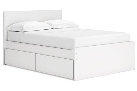 Onita White Full Storage Platform Bed with 2 Drawers from Ashley - Luna Furniture