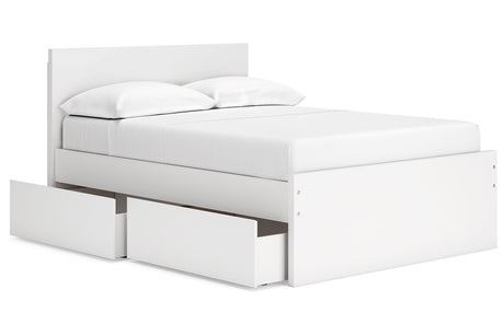 Onita White Full Storage Platform Bed with 2 Drawers from Ashley - Luna Furniture