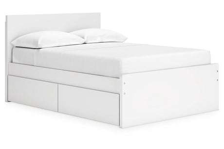 Onita White Full Storage Platform Bed with 4 Drawers from Ashley - Luna Furniture