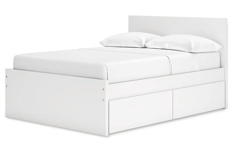 Onita White Full Storage Platform Bed with 4 Drawers from Ashley - Luna Furniture