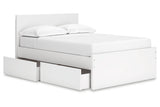 Onita White Full Storage Platform Bed with 4 Drawers from Ashley - Luna Furniture