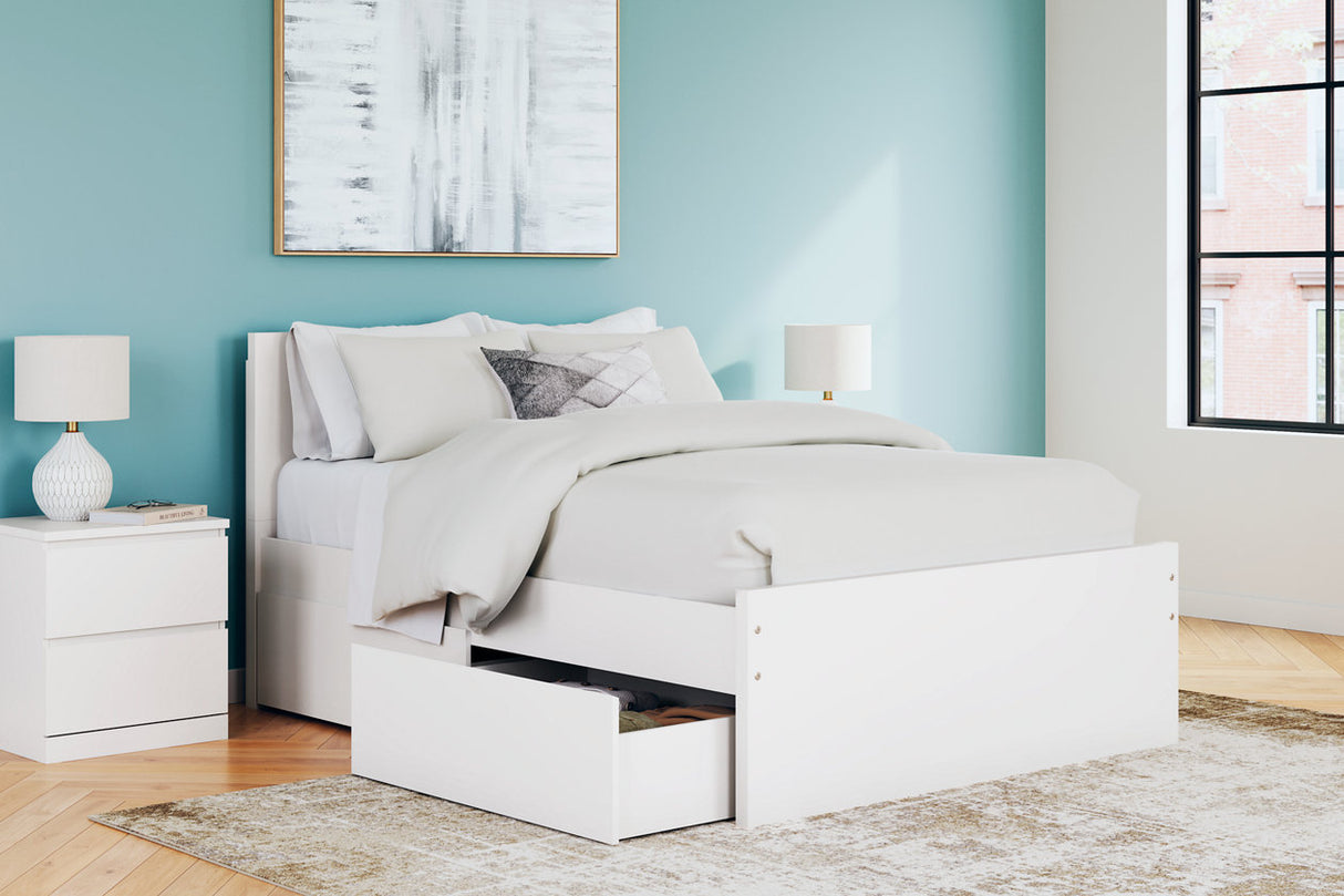 Onita White Full Storage Platform Bed with 4 Drawers from Ashley - Luna Furniture