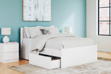 Onita White Full Storage Platform Bed with 4 Drawers from Ashley - Luna Furniture