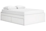Onita White Queen Storage Platform Base Bed with 4 Drawers from Ashley Furniture - Luna Furniture
